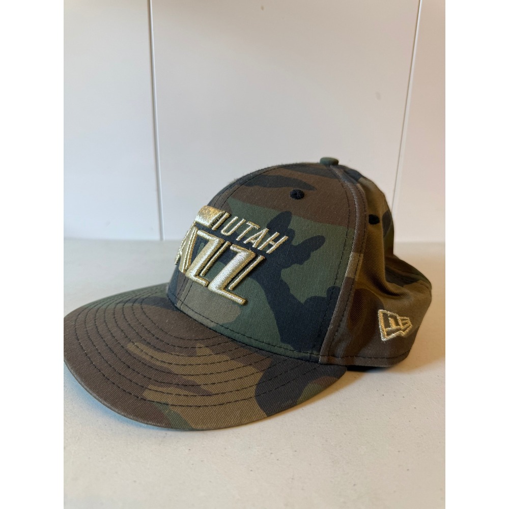 New Era 9FIFTY Utah Jazz NBA Snapback Hat Camo Gold Embroidery Mens OSFM